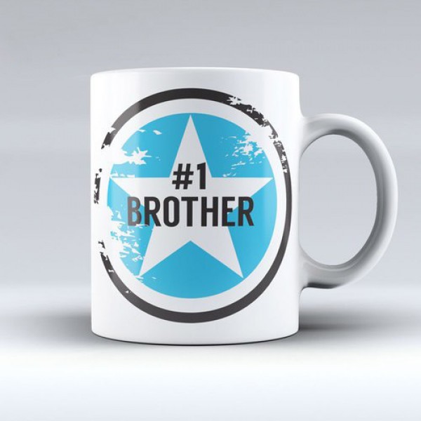 Grabadeal Beautiful White Number One Brother Ever Coffee Mug Gift for Raksha Bandhan
